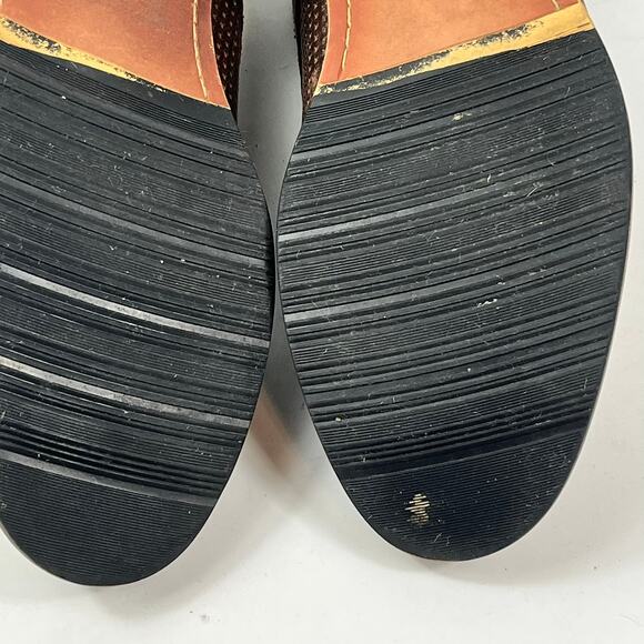 Saks Fifth Avenue Brown Leather Perforated Derby Shoe Mens 7.5 Lace Up 1.25 Heel main image 12